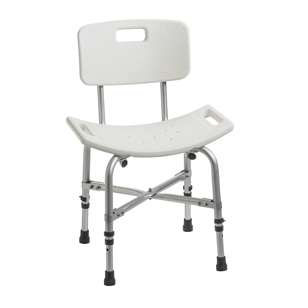 Silla de ducha bariátrica con soporte en cruz Drive